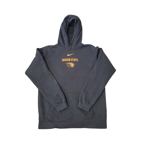 Oregon State Beavers Nike Hoodie Size L Men Collegiate Mascot Black orange - Picture 1 of 6